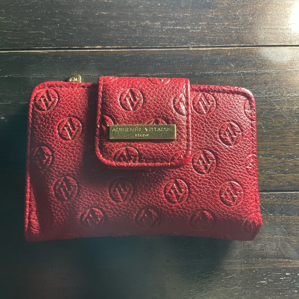 Adrienne Vittadini Embossed Red Wallet